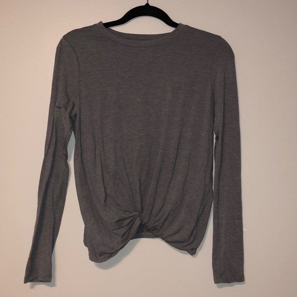 Grey Long Sleeved Top